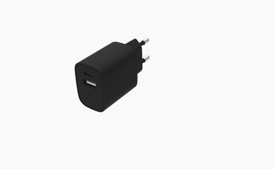 آداپتور برق 5 ولت 3 آمپر 20 وات PD دوگانه UL USB C و آداپتور USB A مورد تایید FCC CE UKCA